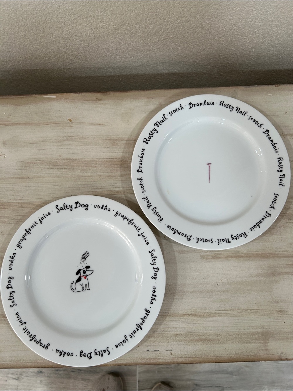 Pottery Barn- Barn Lingo Collection -Rusty Nail and Salty Dog -Set of 2